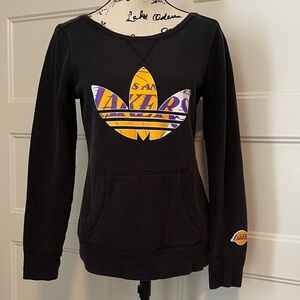 Adidas Women's Black Los Angeles Lakers Trefoil Sweatshirt Size small